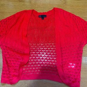 Pink cropped cardigan